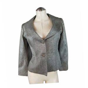 Gina Mantelli Size 2 Silver Blazer